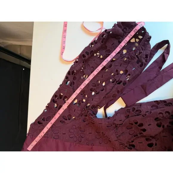 TUCKERNUCK Women’s Merlot Lace Calliope Dress Size L Long Balloon Sleeve Boho - Picture 15 of 16